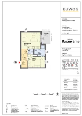 2-Zimmer-Wohnung mieten in Wien – 47,7 m², € 811 – Bild 9 von 9