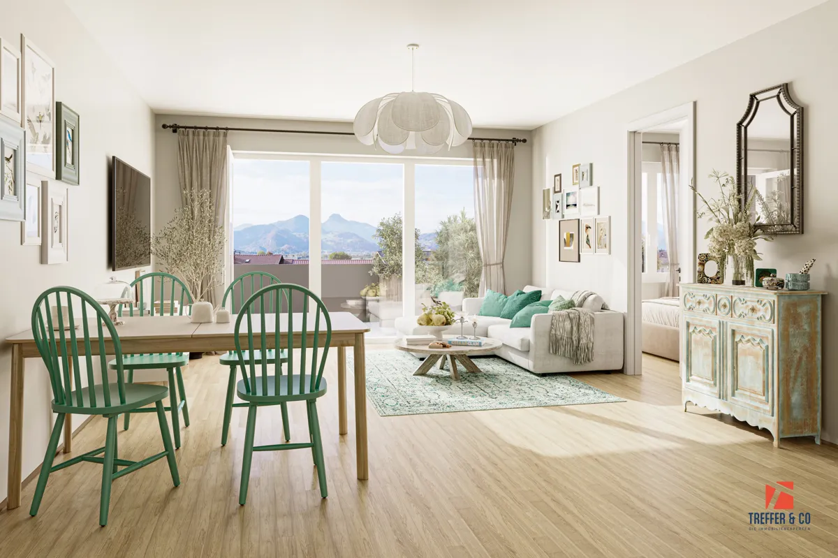 Top 7 - Helle 2-Zimmer-Wohnung mit Balkon und durchdachtem Grundriss - Ansicht 2
