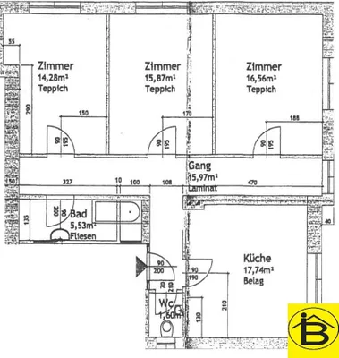 3-Zimmer-Wohnung mieten in Sankt Pölten Land – 87,56 m², € 743 – Bild 9 von 9