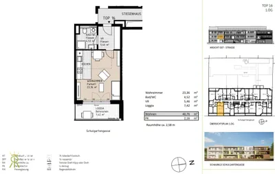 1-Zimmer-Wohnung mieten in Wiener Neustadt – 33,34 m², € 662 – Bild 12 von 13