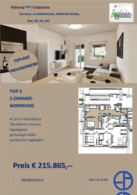 2-Zimmer-Wohnung kaufen in Wolfsberg – 48 m², € 215.865 – Bild 5 von 13