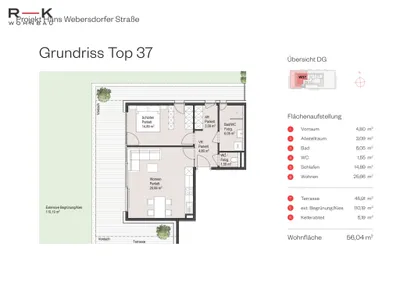 2-Zimmer-Wohnung kaufen in Salzburg Stadt – 56,04 m², € 616.000 – Bild 4 von 5