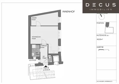 2-Zimmer-Wohnung mieten in Wien – 47,81 m², € 1.450 – Bild 7 von 7