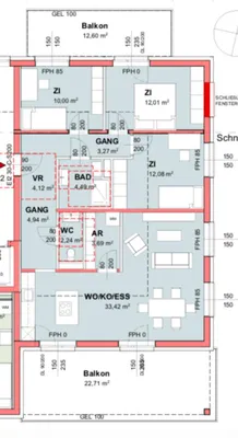 4-Zimmer-Wohnung kaufen in Graz – 89,14 m², € 507.567 – Bild 6 von 6