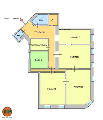 3-Zimmer-Wohnung mieten in Wien – 123,4 m², € 2.099 – Bild 12 von 17