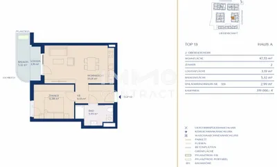 2-Zimmer-Wohnung kaufen in Wien – 47,55 m², € 319.000 – Bild 11 von 11