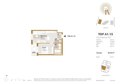 2-Zimmer-Wohnung mieten in Wien – 40,54 m², € 1.050 – Bild 23 von 23