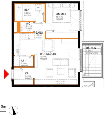 2-Zimmer-Wohnung kaufen in Wien – 50,32 m², € 334.000 – Bild 8 von 8