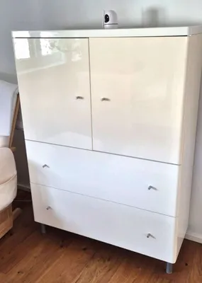Edel! Ikea Hochglanz Highboard Kommode weiß mit Laden, € 49,- (7093 Jois)