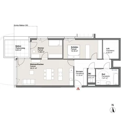 3-Zimmer-Wohnung kaufen in Zell am See – 72,81 m², € 474.321 – Bild 12 von 12