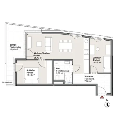 3-Zimmer-Wohnung kaufen in Zell am See – 72,81 m², € 474.321 – Bild 3 von 12