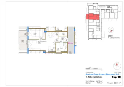 2-Zimmer-Wohnung mieten in Wels – 49,16 m², € 831 – Bild 10 von 10