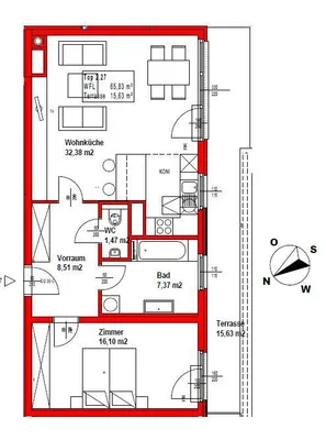 2-Zimmer-Wohnung mieten in Wien – 65,83 m², € 1.380 – Bild 11 von 11