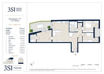 4-Zimmer-Wohnung kaufen in Wien – 96,03 m², € 557.000 – Bild 4 von 4