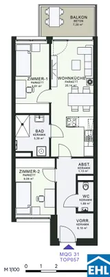 3-Zimmer-Wohnung mieten in Graz – 55,33 m², € 817 – Bild 24 von 24