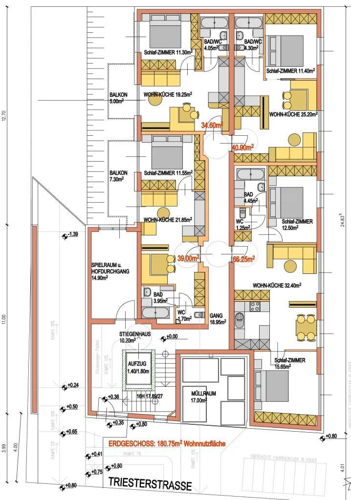 Großzügiger Wohnungsbaugrund in 1230 Wien mit Balkon, Terrasse & TG! - Ansicht 3