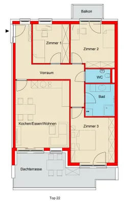 4-Zimmer-Wohnung mieten in Graz – 81,18 m², € 1.309 – Bild 2 von 23