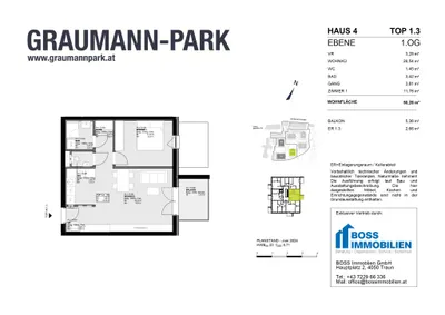 2-Zimmer-Wohnung kaufen in Linz Land – 50,26 m², € 282.400 – Bild 13 von 13