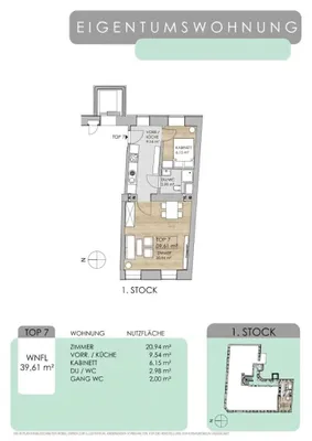 1-Zimmer-Wohnung kaufen in Wien – 39,61 m², € 239.000 – Bild 14 von 14
