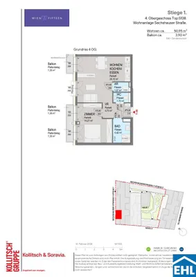 2-Zimmer-Wohnung kaufen in Wien – 50,95 m², € 409.000 – Bild 9 von 9