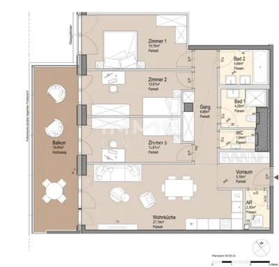 4-Zimmer-Wohnung kaufen in Wien – 95,28 m², € 1.076.500 – Bild 23 von 23