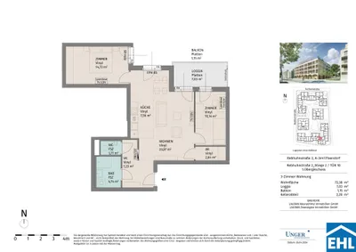 3-Zimmer-Wohnung mieten in Tulln – 72,38 m², € 1.050 – Bild 17 von 17