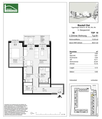 2-Zimmer-Wohnung mieten in Graz – 68,41 m², € 841 – Bild 15 von 15