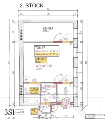 2-Zimmer-Wohnung kaufen in Wien – 44 m², € 219.000 – Bild 14 von 14