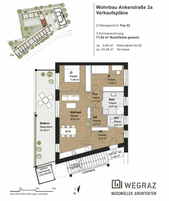 3-Zimmer-Wohnung mieten in Graz – 71,62 m², € 1.368 – Bild 12 von 13