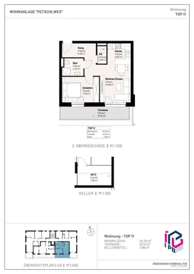 2-Zimmer-Wohnung kaufen in Perg – 45,29 m², € 228.416 – Bild 3 von 3
