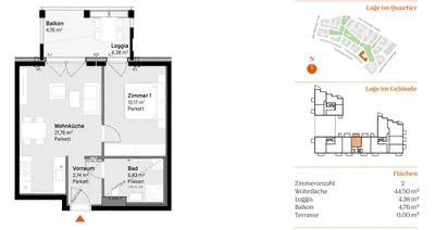 2-Zimmer-Wohnung mieten in Wien – 44 m², € 1.250 – Bild 20 von 20