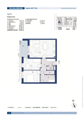 3-Zimmer-Wohnung mieten in Sankt Pölten Land – 72,85 m², € 820 – Bild 3 von 3
