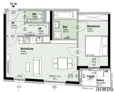 2-Zimmer-Wohnung kaufen in Wien – 46,15 m², € 320.100 – Bild 50 von 50
