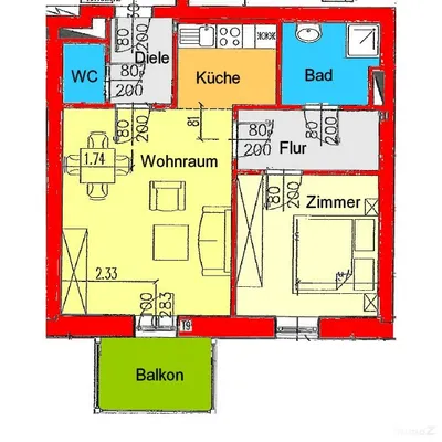 2-Zimmer-Wohnung mieten in Graz – 49,13 m², € 718 – Bild 1 von 11