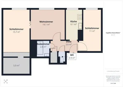 3-Zimmer-Wohnung kaufen in Wien – 60 m², € 220.000 – Bild 13 von 13