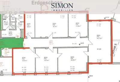 7-Zimmer-Gewerbeimmobilie mieten in Salzburg Stadt – 179 m², € 2.317 – Bild 5 von 5