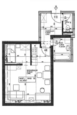 Wohnung mieten in Horn – 40,11 m², € 630 – Bild 3 von 3