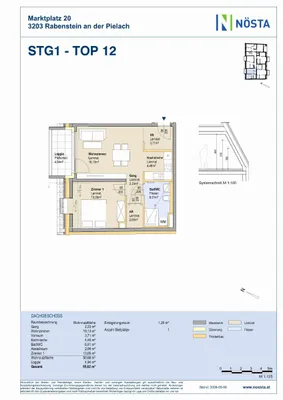 2-Zimmer-Wohnung mieten in Sankt Pölten Land – 50,68 m², € 575 – Bild 4 von 4