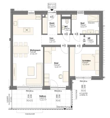 3-Zimmer-Wohnung kaufen in Linz Land – 83 m², € 394.000 – Bild 7 von 7