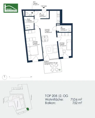 3-Zimmer-Wohnung mieten in Graz – 71,06 m², € 1.149 – Bild 26 von 26