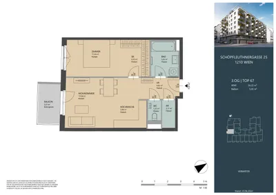 2-Zimmer-Wohnung mieten in Wien – 53,6 m², € 1.049 – Bild 6 von 6