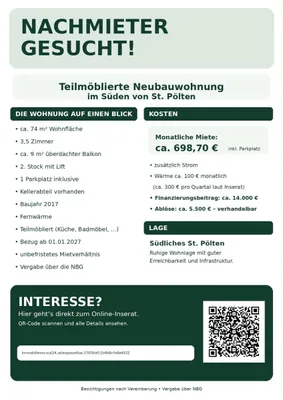 3-Zimmer-Wohnung mieten in Sankt Pölten – 75 m², € 699 – Bild 17 von 17
