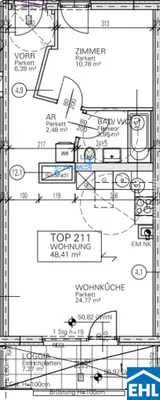 2-Zimmer-Wohnung mieten in Wien – 48,41 m², € 999 – Bild 8 von 8