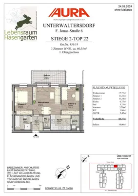 3-Zimmer-Wohnung mieten in Baden – 60,35 m², € 979 – Bild 7 von 15