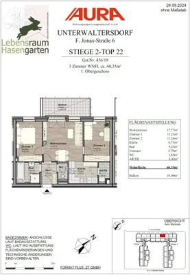 3-Zimmer-Wohnung mieten in Baden – 60,35 m², € 979 – Bild 6 von 15