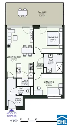 3-Zimmer-Wohnung mieten in Graz – 67,83 m², € 1.160 – Bild 6 von 6