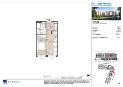 2-Zimmer-Wohnung mieten in Sankt Pölten – 37,47 m², € 649 – Bild 13 von 13
