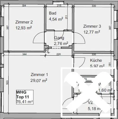 4-Zimmer-Wohnung kaufen in Wolfsberg – 76,41 m², € 129.897 – Bild 11 von 11