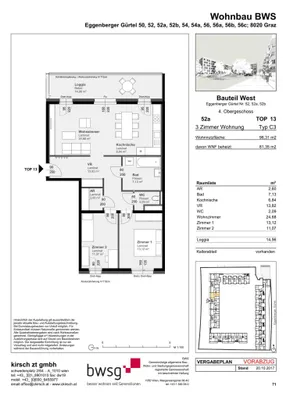 3-Zimmer-Wohnung mieten in Graz – 81,82 m², € 981 – Bild 4 von 4