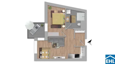 2-Zimmer-Wohnung kaufen in Wien – 42 m², € 276.500 – Bild 3 von 3